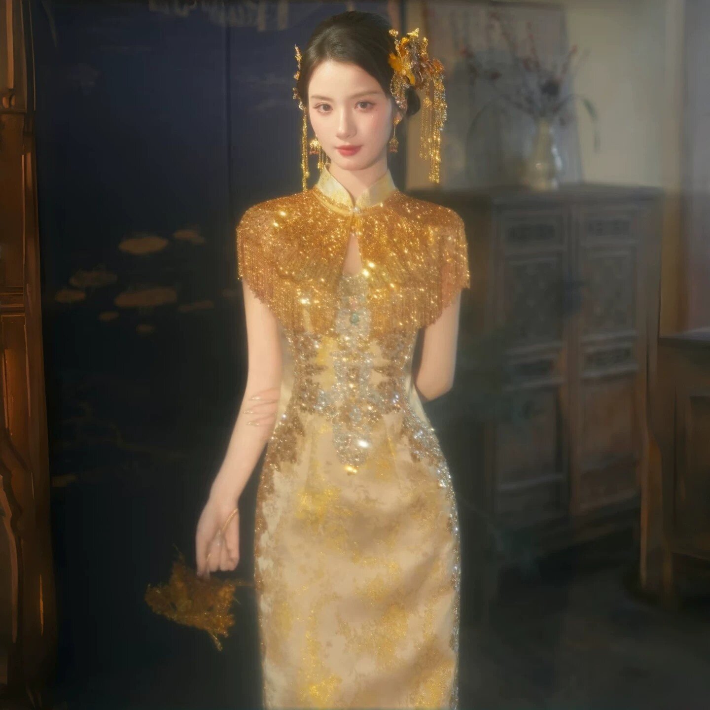 2026新款秀禾服旗袍款敬酒服重工嫁衣新中式新娘订婚结婚礼服龙凤