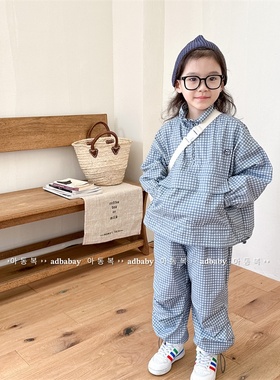 2025新款秋冬装童装儿童韩版加绒冲锋衣棉裤套装女童男童两件