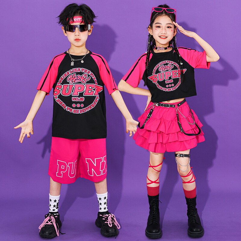 2026新款六一儿童啦啦队演出服幼儿园班服女童爵士舞套装上衣男童
