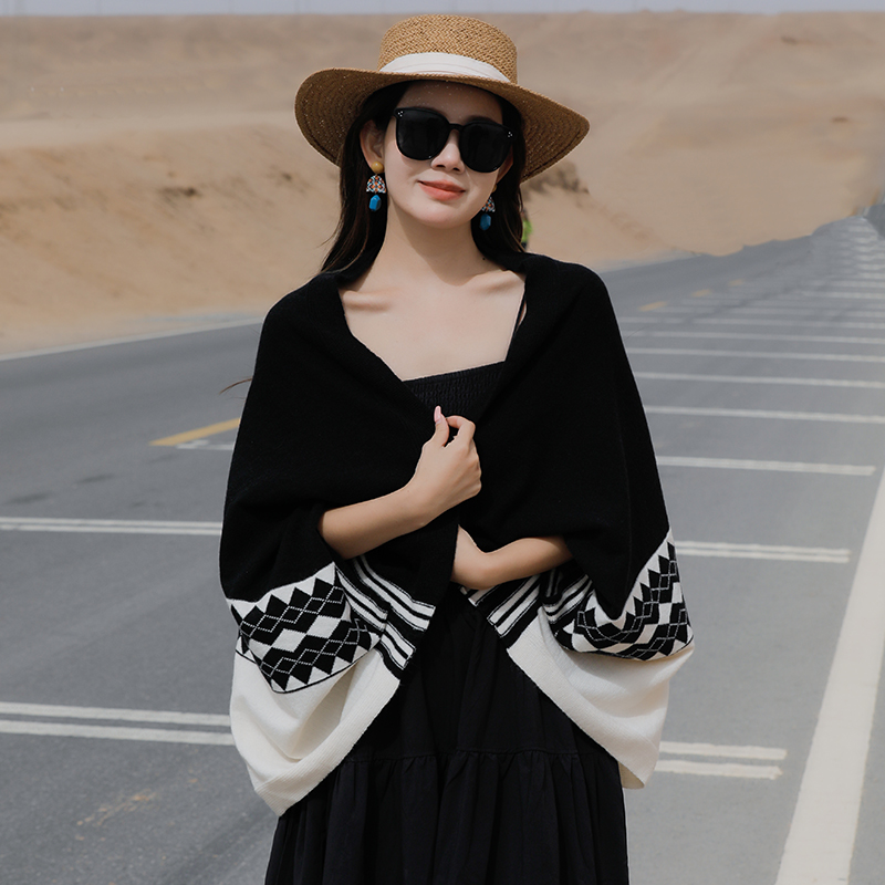 披肩女外搭配裙子2024新款秋冬