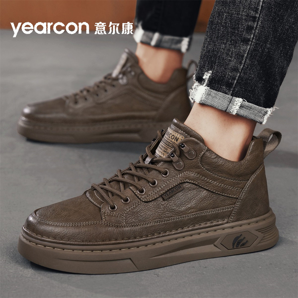 意尔康板鞋男鞋2026新款春秋冬季加绒棉鞋爆款男士休闲皮鞋增高端