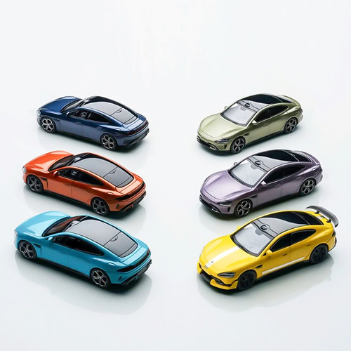 小米SU7车模164官方正版小比例