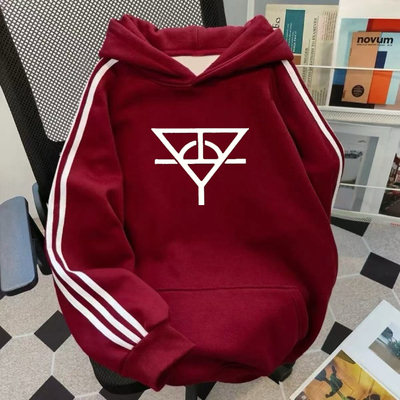 华晨宇同款衣服卫衣火星图案学生加绒加厚连帽卫衣外套秋冬加绒