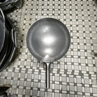 香港陈枝记炒锅铁锅正品 中式熟铁精铁圆底锅 老式家用炒菜不粘