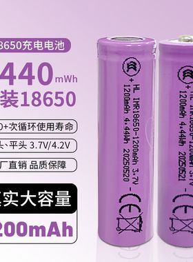 18650锂电池3.7V手持风扇手电筒头灯强光电蚊拍电子推理发