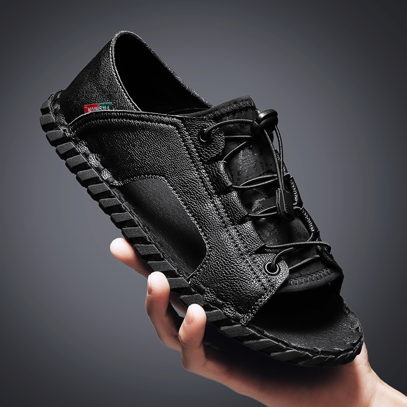 夏季休闲风ins韩版青少年皮凉鞋