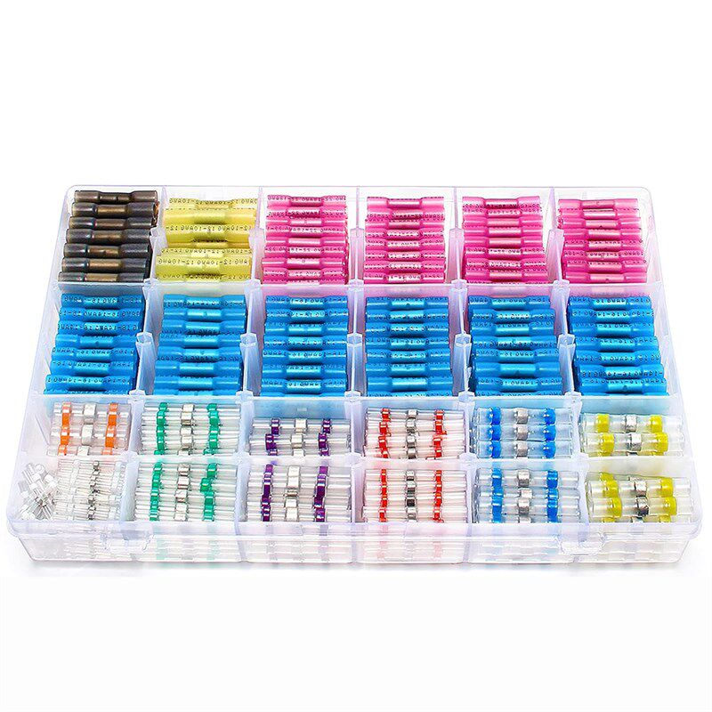 335PCS热缩对接连接器125PCS焊接线端子210X个防水焊锡环