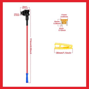 16pcs袋装 5安培薄型迷你汽车保险丝取电器保险丝座带线