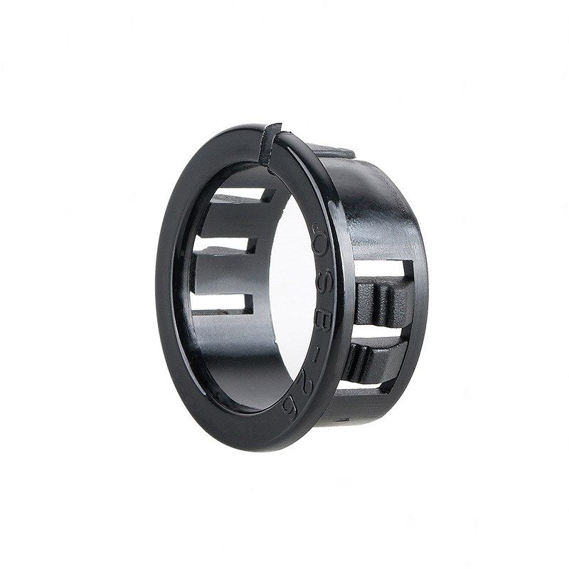 OSB开口式护线套黑色塑料尼龙过线圈配电箱柜体S铁板防割扣式塞头