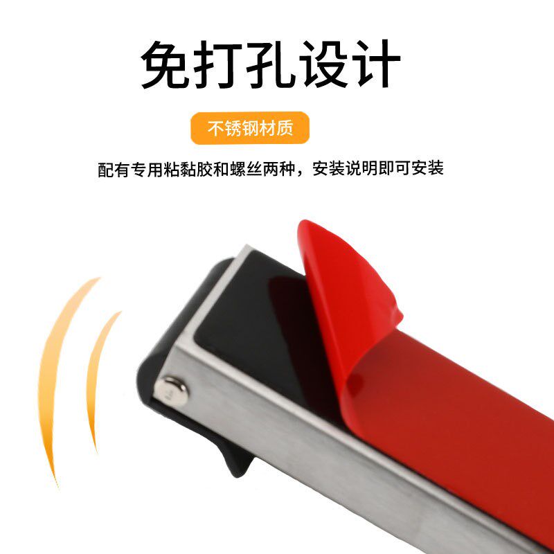 免打孔金属脚踩门阻不锈钢翻盖门挡门阻器安全防风防滑卡磁吸门挡图片