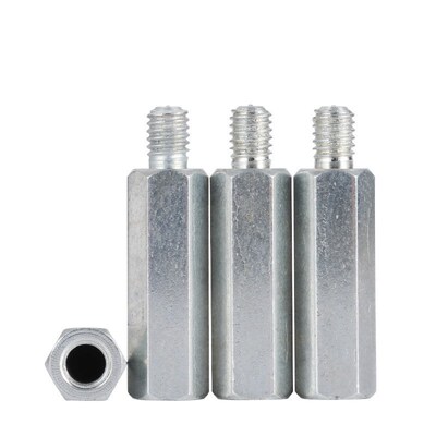 冷墩加工双通六角隔离柱/单头六角铁柱阴阳螺柱/可来来图加工