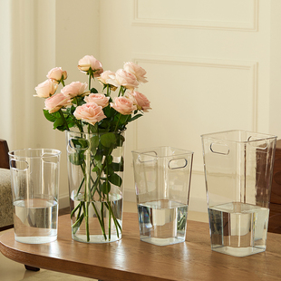 醒花桶透明亚克力花店专用花瓶深水养花桶家用鲜花大号法式醒花筒