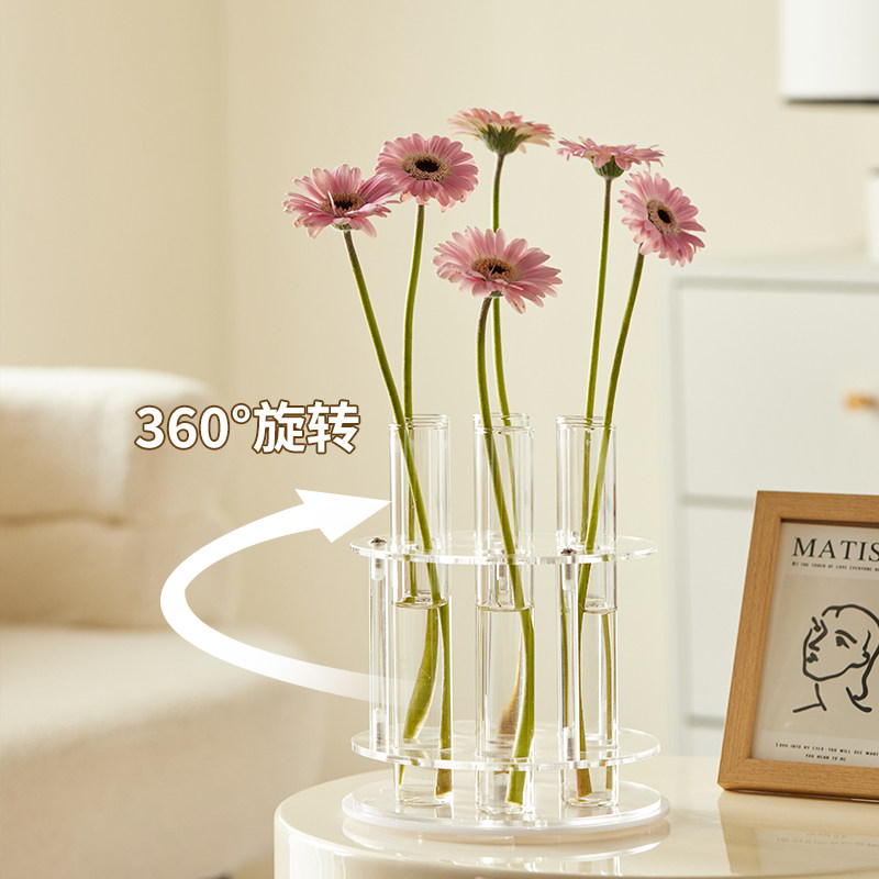 玻璃试管客厅插花瓶简约图片