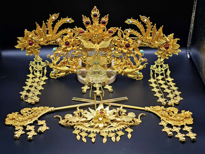 姣梨妆台原创古风大气明制发冠发饰宫廷流苏配饰全套