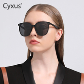 cyxus眼镜高级感墨镜女款 脸小偏光镜猫眼太阳镜防紫外线开车男款