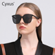 cyxus眼镜高级感墨镜女款 脸小偏光镜猫眼太阳镜防紫外线开车男款