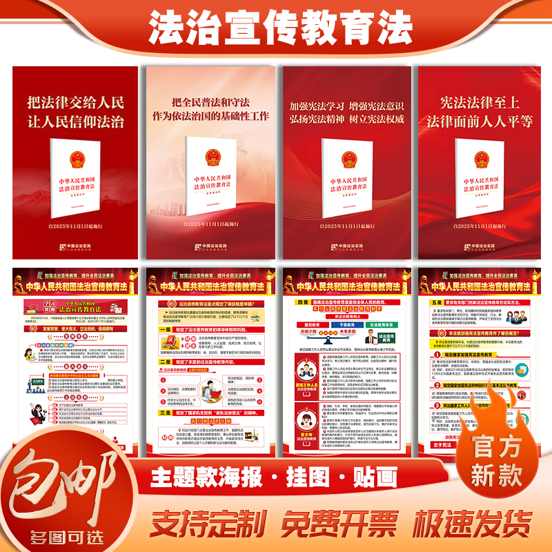 2025年法治宣传教育法海报挂图