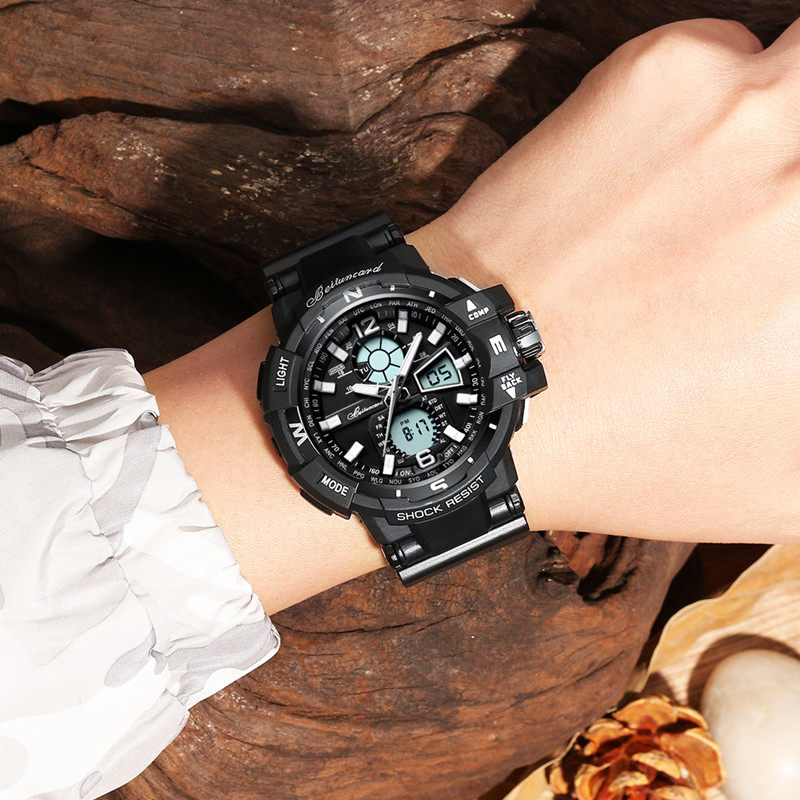 手表男电子表初高中学生男孩儿童潮流青少年防水夜光运动男机械表