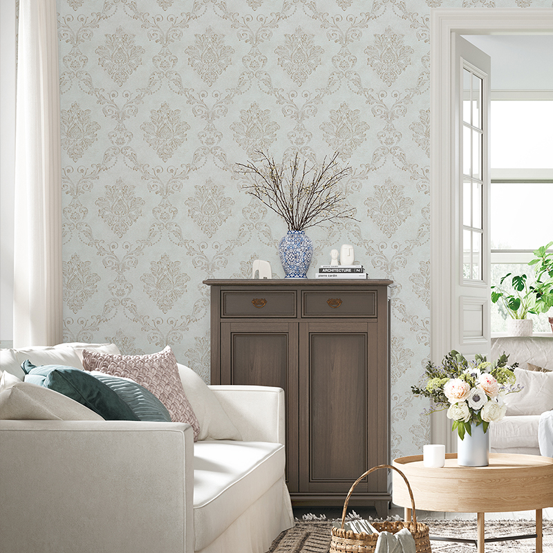 壁纸3D客厅环保防潮无缝墙布