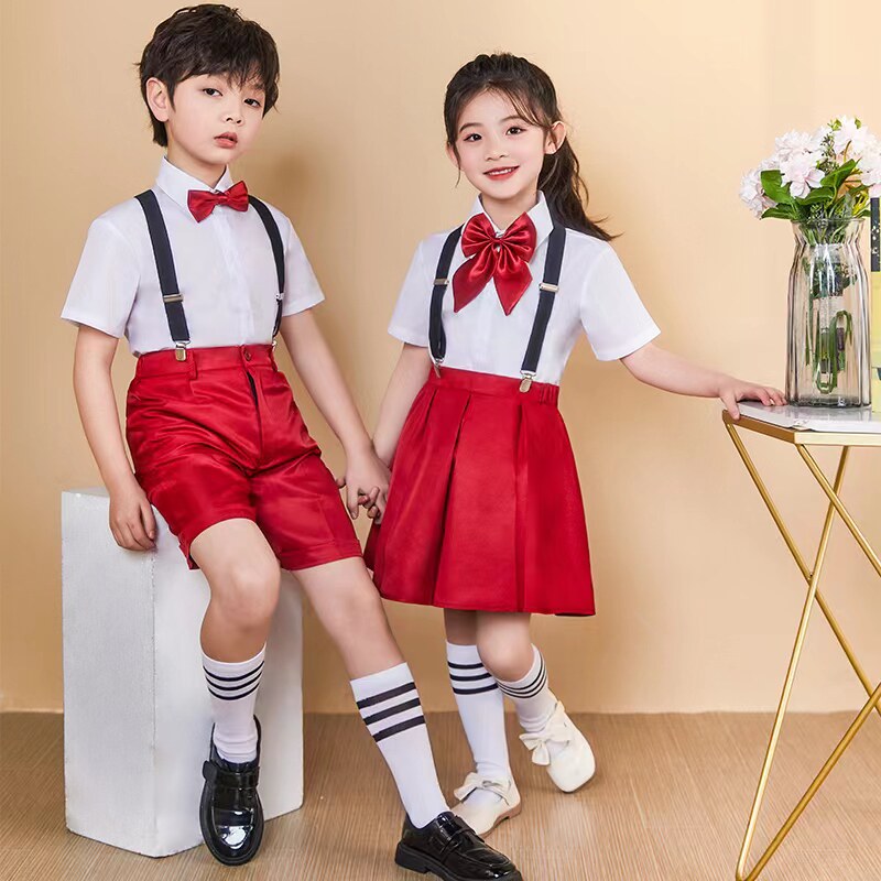 男女童合唱服儿童班服背带裤