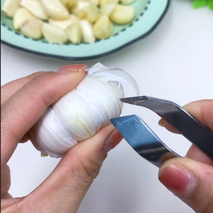扒蒜皮神器不锈钢剥大蒜皮夹子家用快速大量蒜头手动拨瓣剥蒜神器