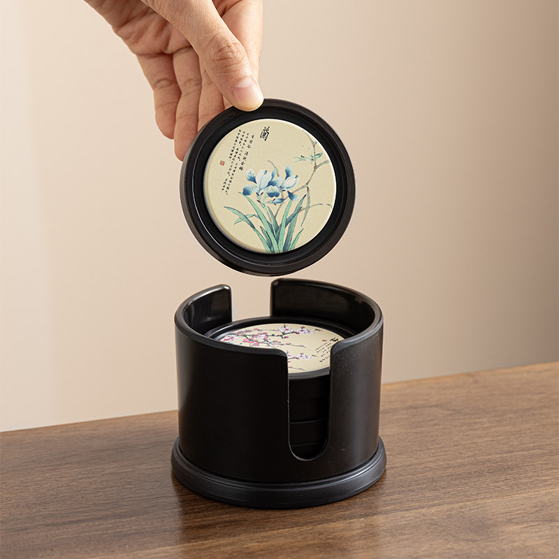 电木茶杯垫吸水茶杯托家用高档功夫茶道配件主人杯防烫隔热垫套装,餐饮具,茶托,淘宝优惠券,粉丝福利购,淘宝优惠卷