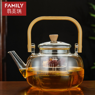 大功率电陶炉玻璃煮茶壶耐高温烧水壶大容量蒸汽煮茶器专用黑白茶