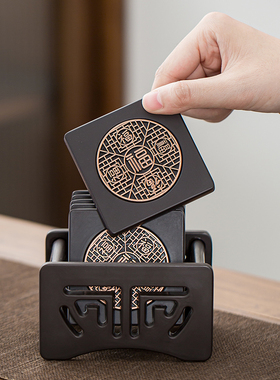 电木茶杯垫防烫茶杯托办公室隔热垫茶道杯垫高档功夫茶具配件套装