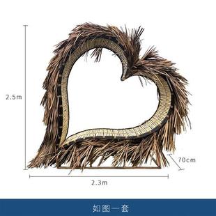 户外心形网红鸟巢秋千景区婚纱拍摄道具创意悬挂圆床户外民宿鸟巢