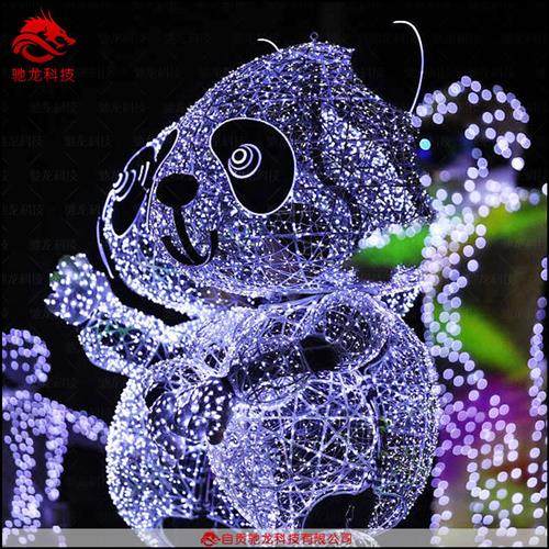 舞台发光表演人偶道具定做大型人穿彩灯造型模型定制