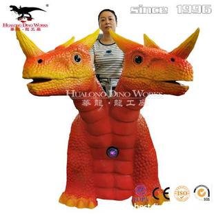 新款 广场公园地摊网红仿真硅胶恐龙电动跑跑小车亲子互动玩具