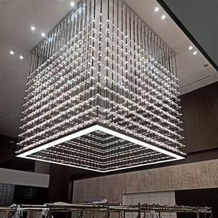 现代酒店工程吊灯非标水晶灯艺术创意灯宴会厅售楼部圆盘大吊灯