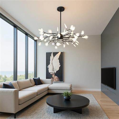 客厅吊灯北欧现代简约led主卧室餐厅灯ins萤火虫灯具走廊ins风