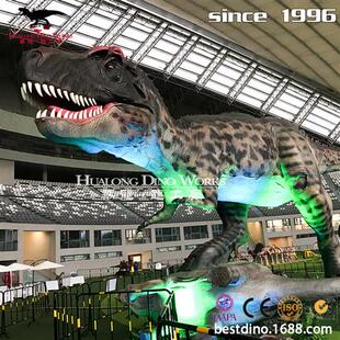 大型仿真恐龙展览巡游景区引流美陈仿真恐龙机械电动模型制作