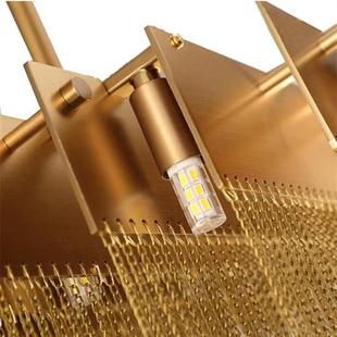 北欧后现代个性 铝链吊灯客厅餐厅卧室设计师工程奢华吊灯 创意美式