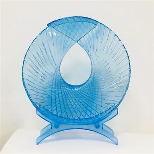 铂晶透明树脂摆件酒店创意铂晶雕塑玄关艺术装 饰水晶抽象工艺品