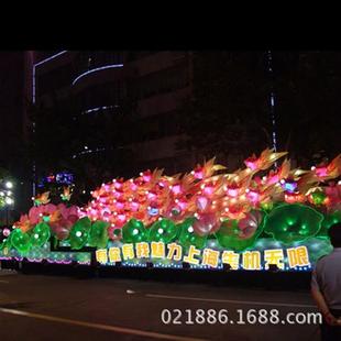 上海大型巡游花车制作彩灯巡游花船游乐园卡通彩车彩车巡游道具