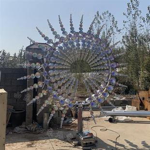 风动雕塑不锈钢网红城市亮化景观装 饰灯 置户外灯光节七彩装