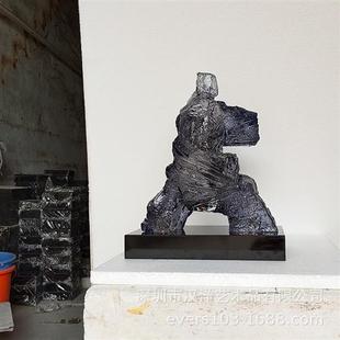 抽象太极摆件酒店售楼处别墅走廊透明雕塑摆台样板间饰品 创意新款