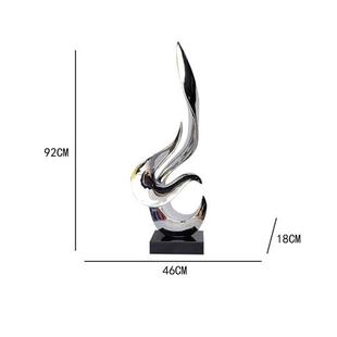抽象艺术树脂电镀金银雕塑摆件酒店售楼处会所客厅玄关家居饰品