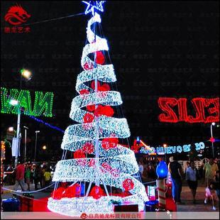 圣诞节发光灯树商场公园室外防水美陈灯光秀彩灯