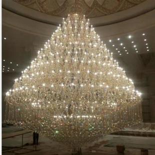 楼别墅灯 蜡烛餐厅卧室灯复式 工程酒店灯具欧式 客厅灯水晶吊灯美式