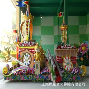 节日庆典花车巡游大型游乐园景观花灯巡游花车暖场美陈活动道具