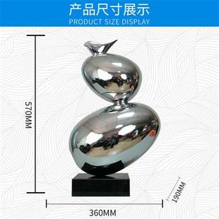 饰品 饰摆件会所抽象酒店大堂装 工艺品雕塑欧式 逍遥树脂电镀鸟赢装