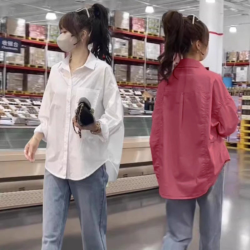 高级感轻奢洋派减龄白色衬衫女上衣2026春新款小个子休闲长袖衬衫