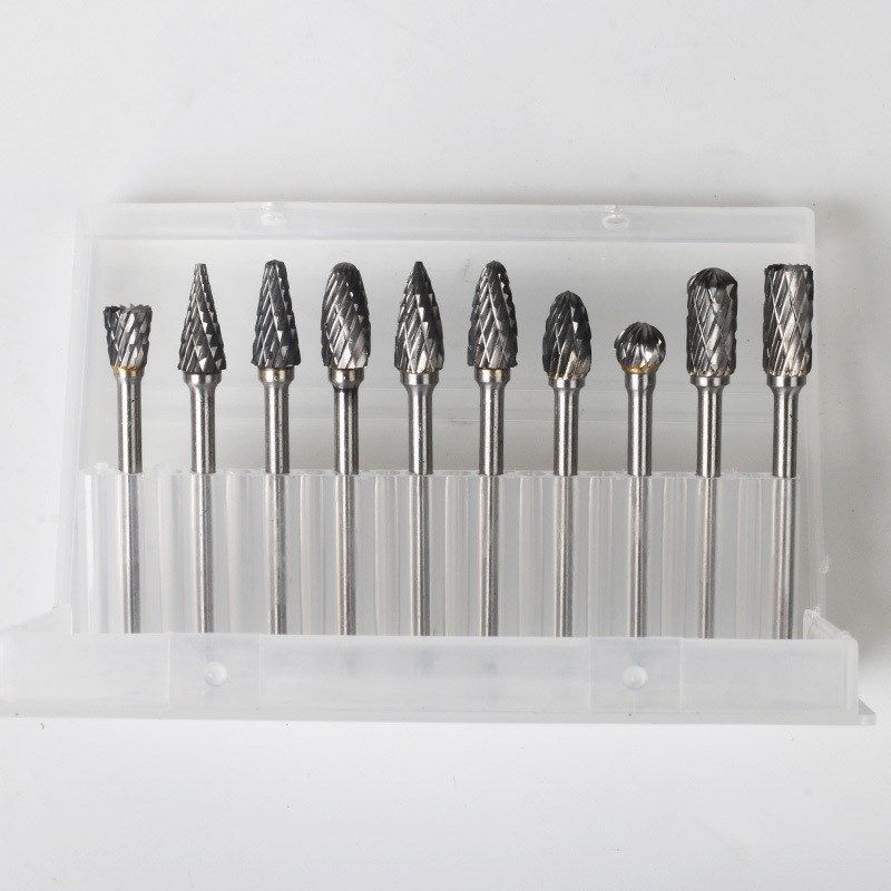 钨钢磨头铣刀硬质合金旋转t锉木工金属雕刻木雕根雕单双纹10支套,标准件/零部件/工业耗材,磨头,淘宝优惠券,粉丝福利购,淘宝优惠卷