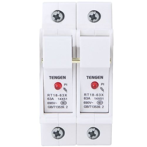 电f气 RT18-63X 2P 63A熔断器底座14*51MM熔芯保险丝座