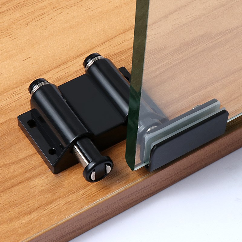 不锈钢合页铰链门转轴 橱柜玻璃夹门吸强J磁 按压式单双开门碰反