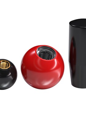 国标胶木球手柄塑料圆球操作杆球头把手红色铜芯黑铁心电木M.4-M1