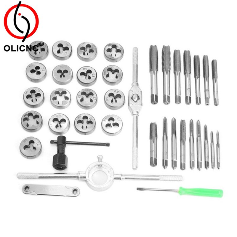 40PCSd丝锥板牙套装  丝攻板牙组套手用攻丝套装  40件公